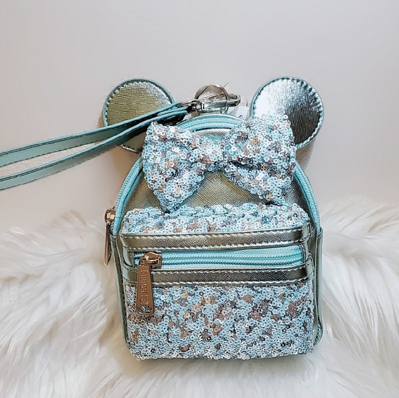 Disney Handbags - DISNEY LOUNGEFLY ARENDELLE AQUA BACKPACK WRISLET